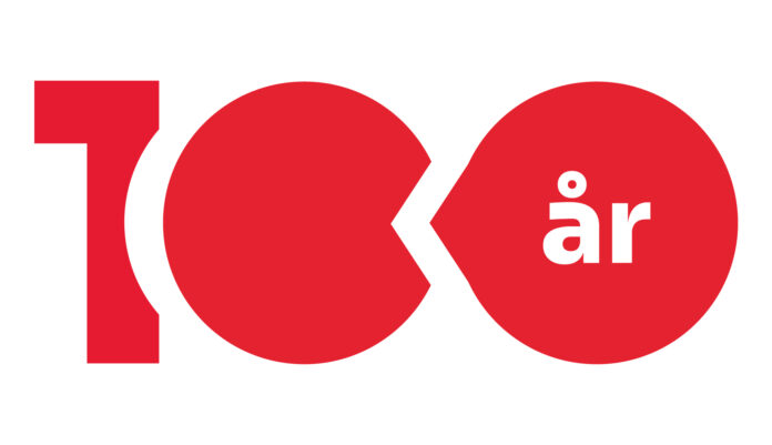 Jubilæumsgave 100 års logo